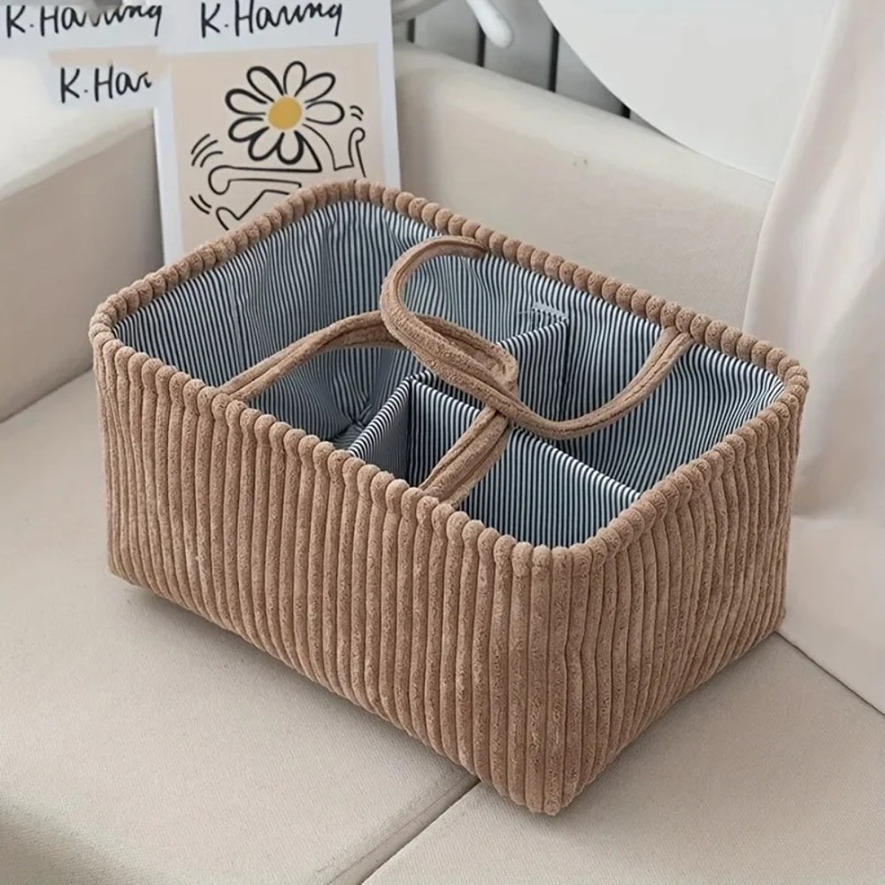 MultiCompartment Organizer For Baby Clothes Toys Home Decor Large Bohemian Storage Basket 3