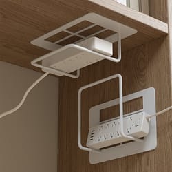 non-drilling wall mounted router bracket, stylish white cast iron multifunctional storage rack