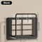 NonDrilling Wall Mounted Router Bracket Stylish White Cast Iron Multifunctional Storage Rack 5