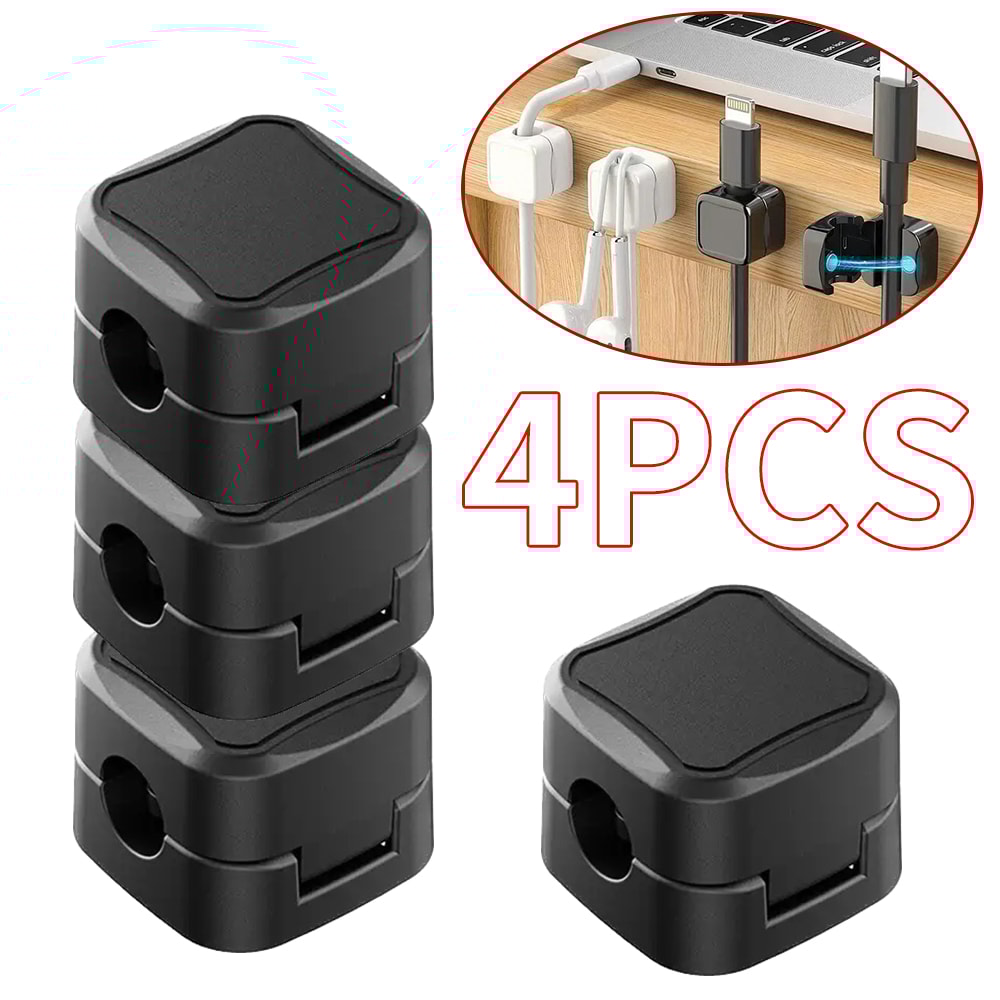 Adjustable Cord Holder Magnetic Cable Clips Desk Cable Management Wire Organizer Keeper 5