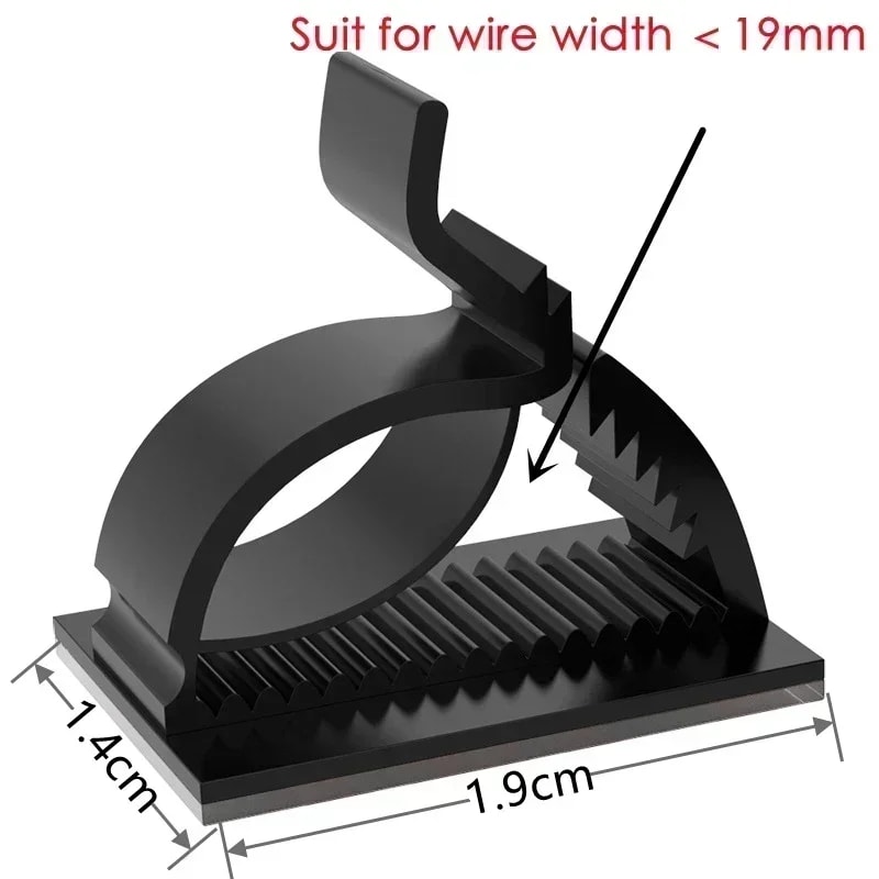 Multipurpose SelfAdhesive Cable Clips Universal Wire Clamps For Desk Car Adjustable Cord Holders F 5