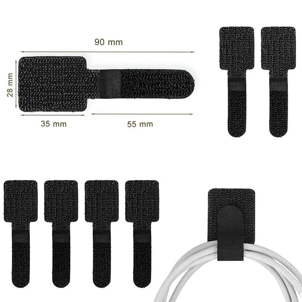SelfAdhesive Reusable Cable Ties Adjustable Cord Rope Holder For Wire Organization And Desk Managem 2