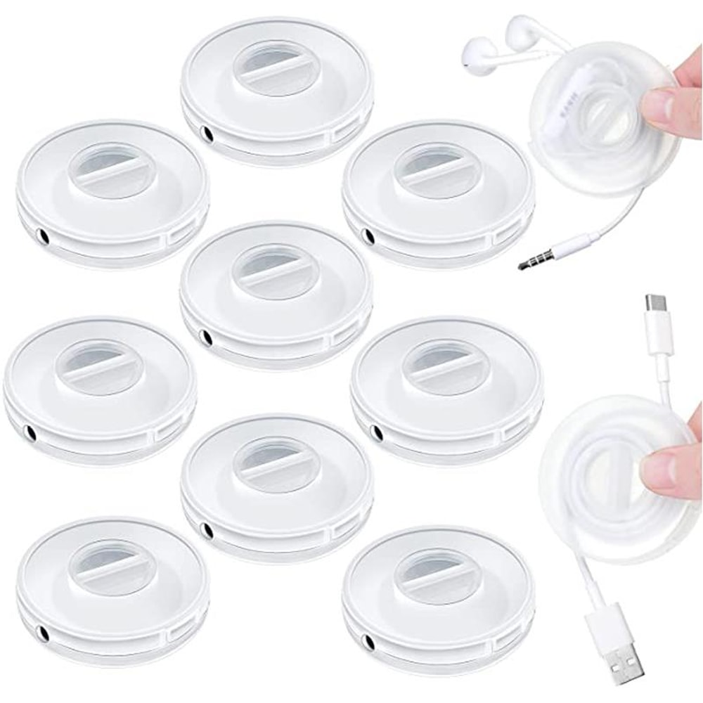 Portable Transparent Cable Organizer Retractable Phone Holder Cord Management Charger Wire Protecto