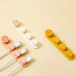 desktop power cord cable winder, silicone wire management clips, self-adhesive usb data holder, earphone cable organizer