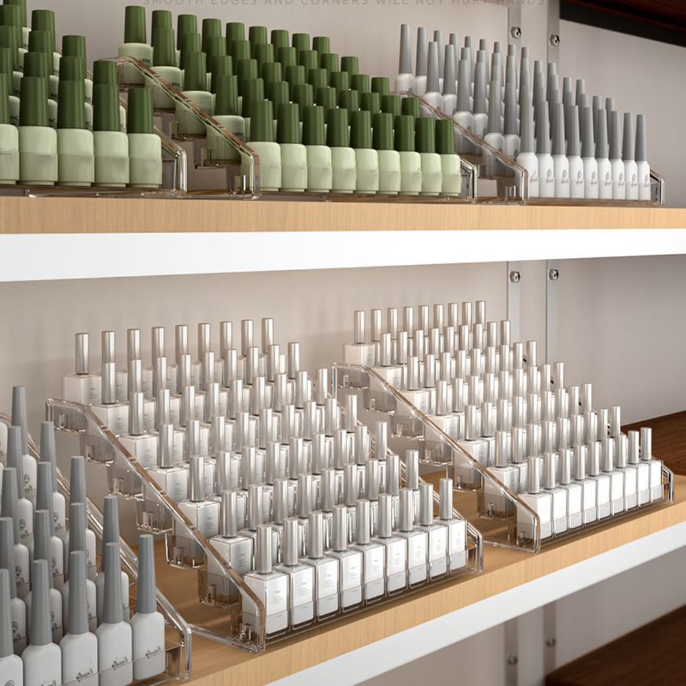 Acrylic Transparent Desktop Badge Organizer, Two Dimensions Anime Characters Storage Rack Ladder Display Shelf