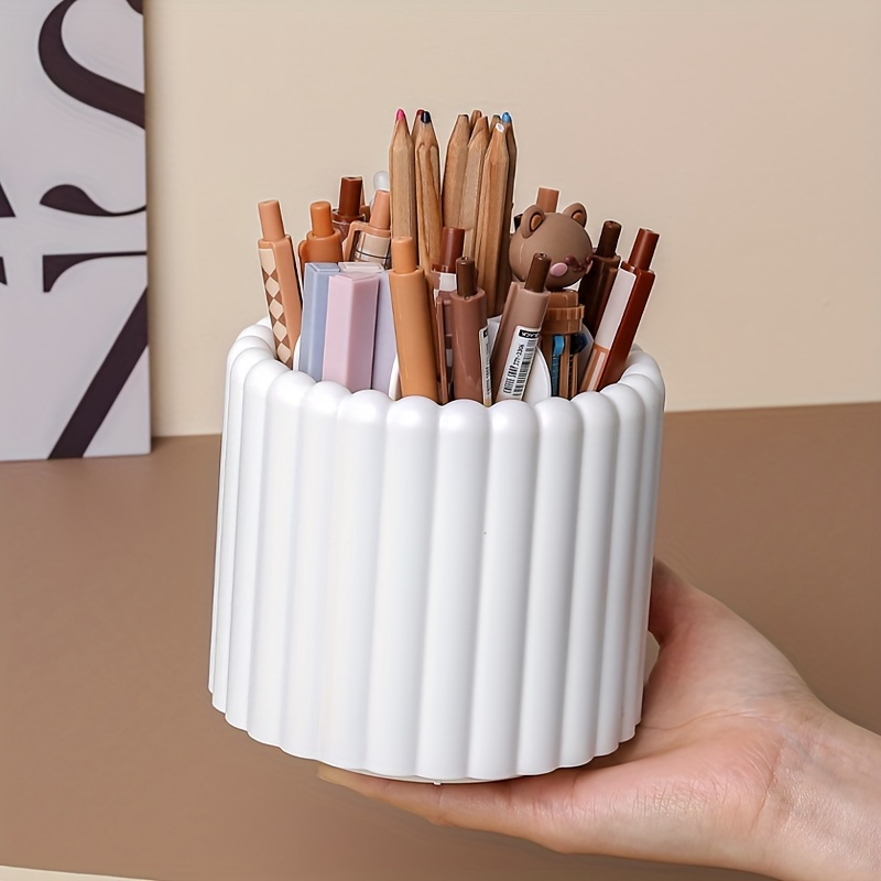 Desk Organizer Pen Holder Modern Minimalist Space Saving Multi Functional Office Supplies 3