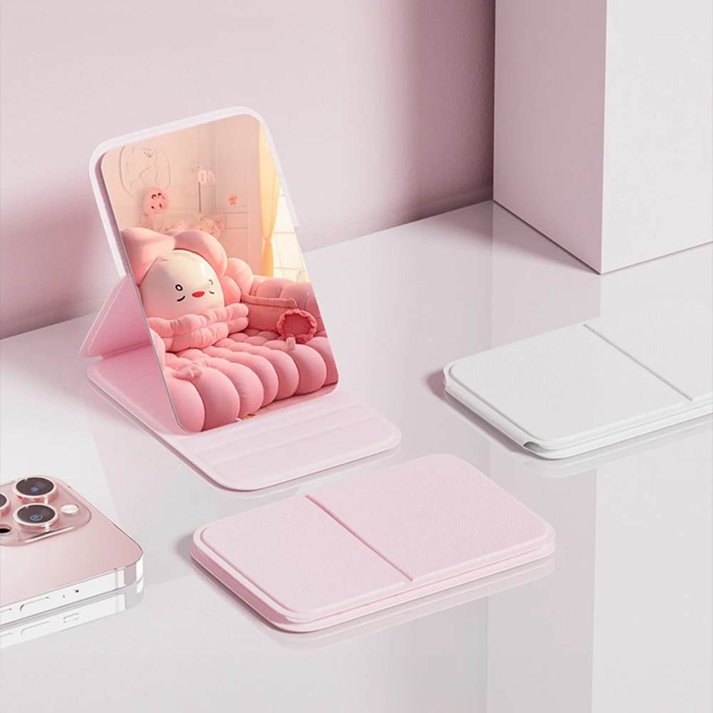 Adjustable And Portable Folding Mirror Portable Handheld Mini Makeup Mirror For Office And Dorm Roo 5