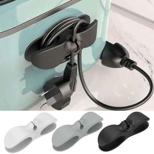 Household Traceless Plug Fixed Power Cord Organizer, Kitchen Storage Wire Winder Home Storage Tools