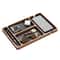 Wooden Storage Tray Office Desktop Storage Box Solid Wood Partition Organizer For Phone Headphone D 4