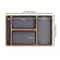 Wooden Storage Tray Office Desktop Storage Box Solid Wood Partition Organizer For Phone Headphone D 5