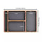 Wooden Storage Tray Office Desktop Storage Box Solid Wood Partition Organizer For Phone Headphone D 5