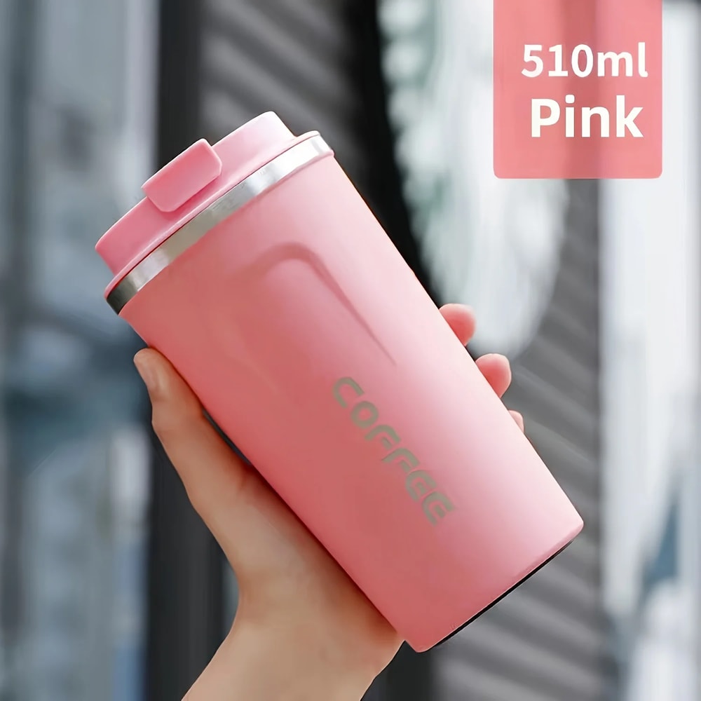 Stainless Steel Thermos Travel Cup Durable Vacuum Insulated Coffee Mug Leak Proof Matte Double Wall 6
