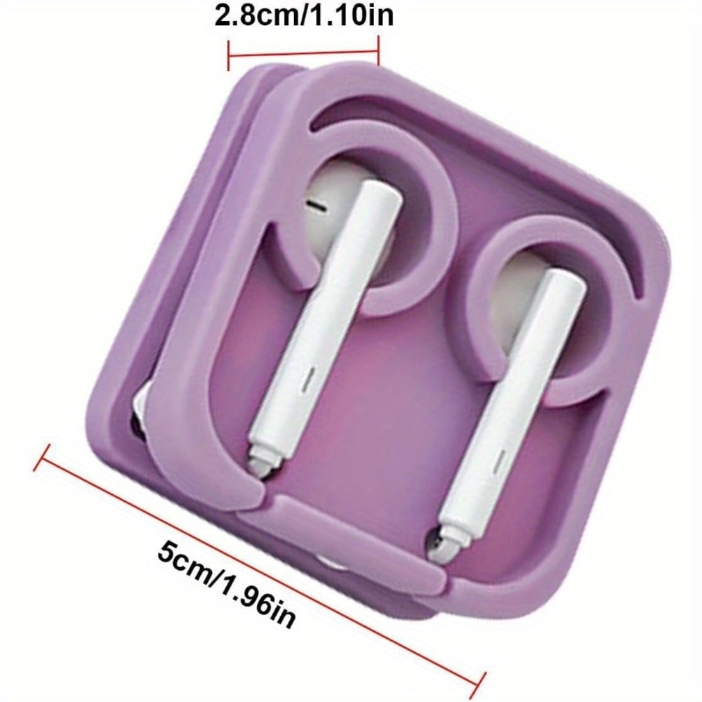 Reusable Silicone Cable Organizer for Headphones, Earphone Plug Holder, USB Charger Cord Tidy Storage