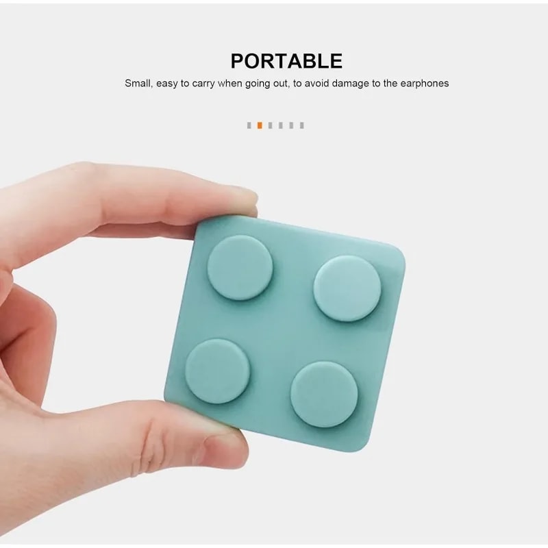 Reusable Silicone Cable Organizer for Headphones, Earphone Plug Holder, USB Charger Cord Tidy Storage