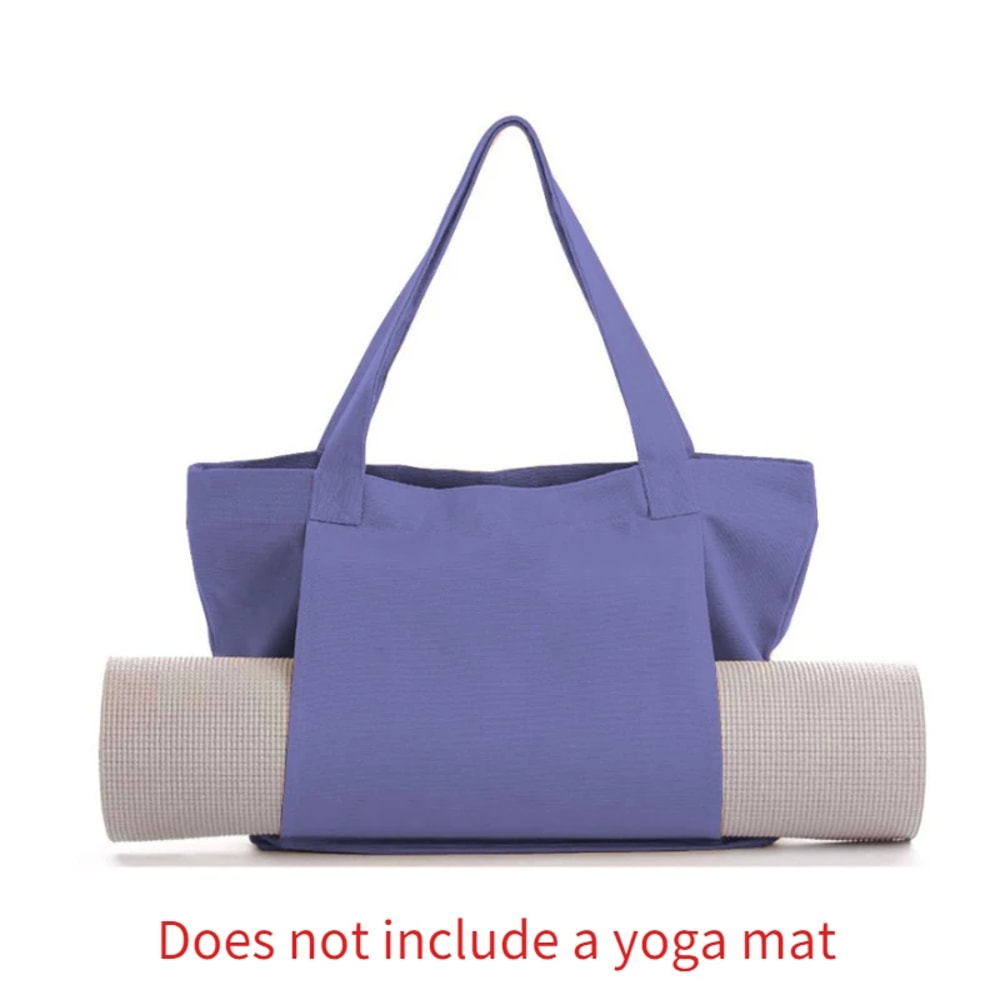 Portable and multifunctional large capacity yoga canvas bag, one shoulder yoga mat storage bag