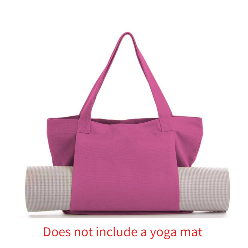 Portable and multifunctional large capacity yoga canvas bag, one shoulder yoga mat storage bag