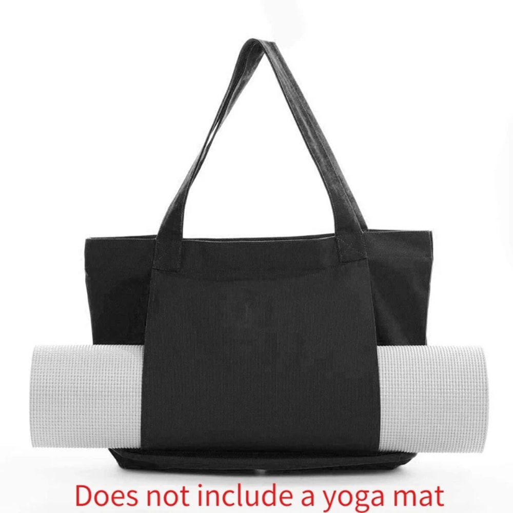 Portable and multifunctional large capacity yoga canvas bag, one shoulder yoga mat storage bag