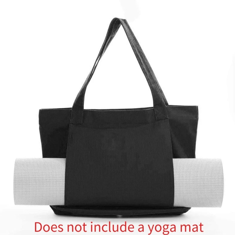 Portable and multifunctional large capacity yoga canvas bag, one shoulder yoga mat storage bag