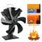 Thermodynamic Fireplace Fan Energy Saving, Silent Six Blade Stove Fan for Wood Stove Home Heating