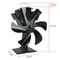 Thermodynamic Fireplace Fan Energy Saving, Silent Six Blade Stove Fan for Wood Stove Home Heating