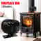 Log Wood Fireplace Fan Burner Quiet, 5 Blades Stove Fan Heat Powered Free Standing Home Warmer