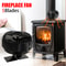 Log Wood Fireplace Fan Burner Quiet, 5 Blades Stove Fan Heat Powered Free Standing Home Warmer