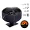 Log Wood Fireplace Fan Burner Quiet, 5 Blades Stove Fan Heat Powered Free Standing Home Warmer
