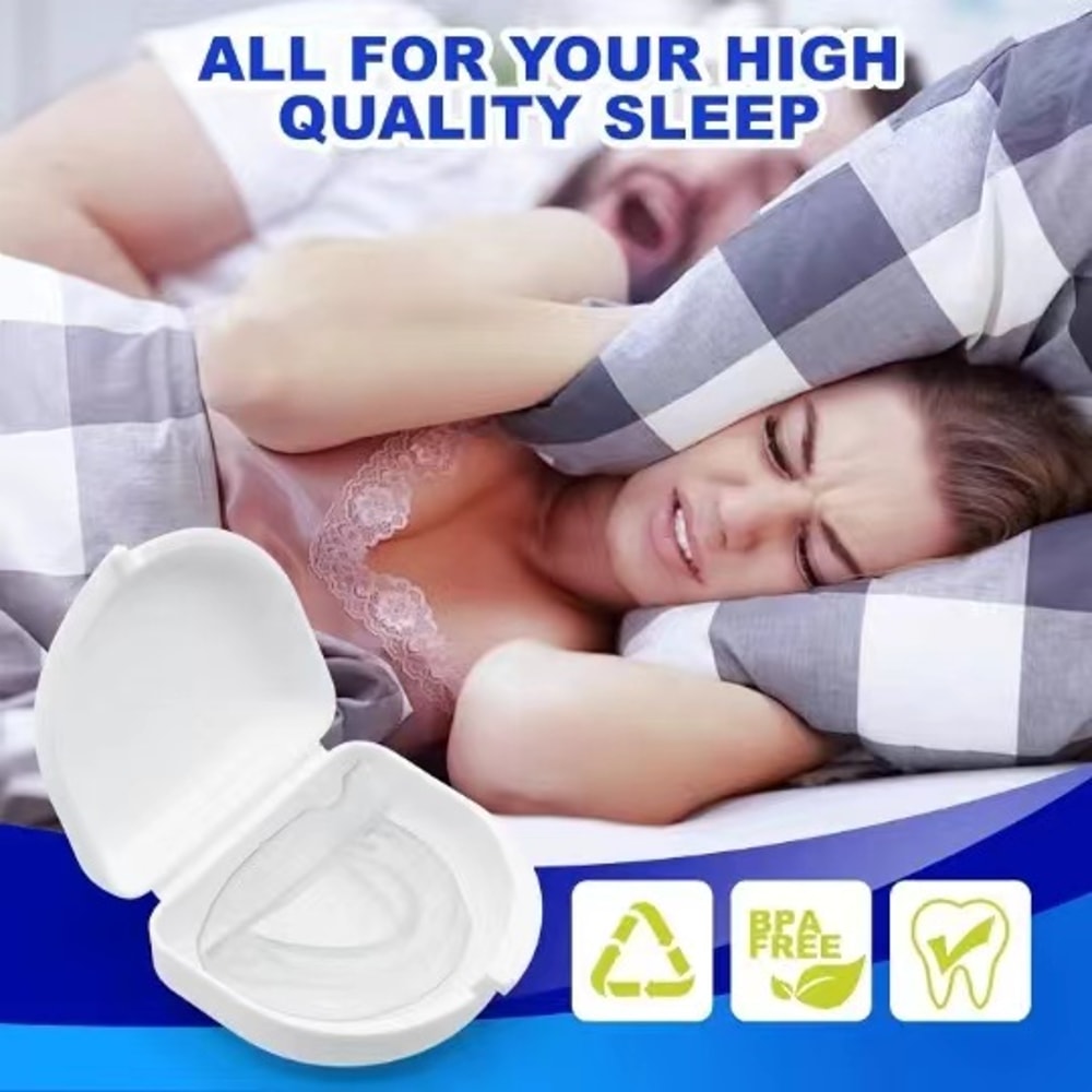 Anti Snore Mouth Guard Custom Molding Anti Snoring Stop Grinding Mouthpiece Adjustable With Storage 4