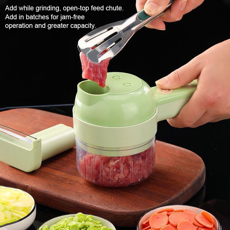 Food Chopper Meat Grinder, Handheld Wireless Garlic Masher, Home Kitchen Mincer