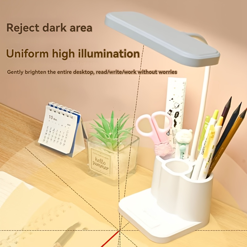 Dimmable LED Night Light, USB Rechargeable Table Lamp, Touch Desk Lamp with Eye Protection for Bedroom