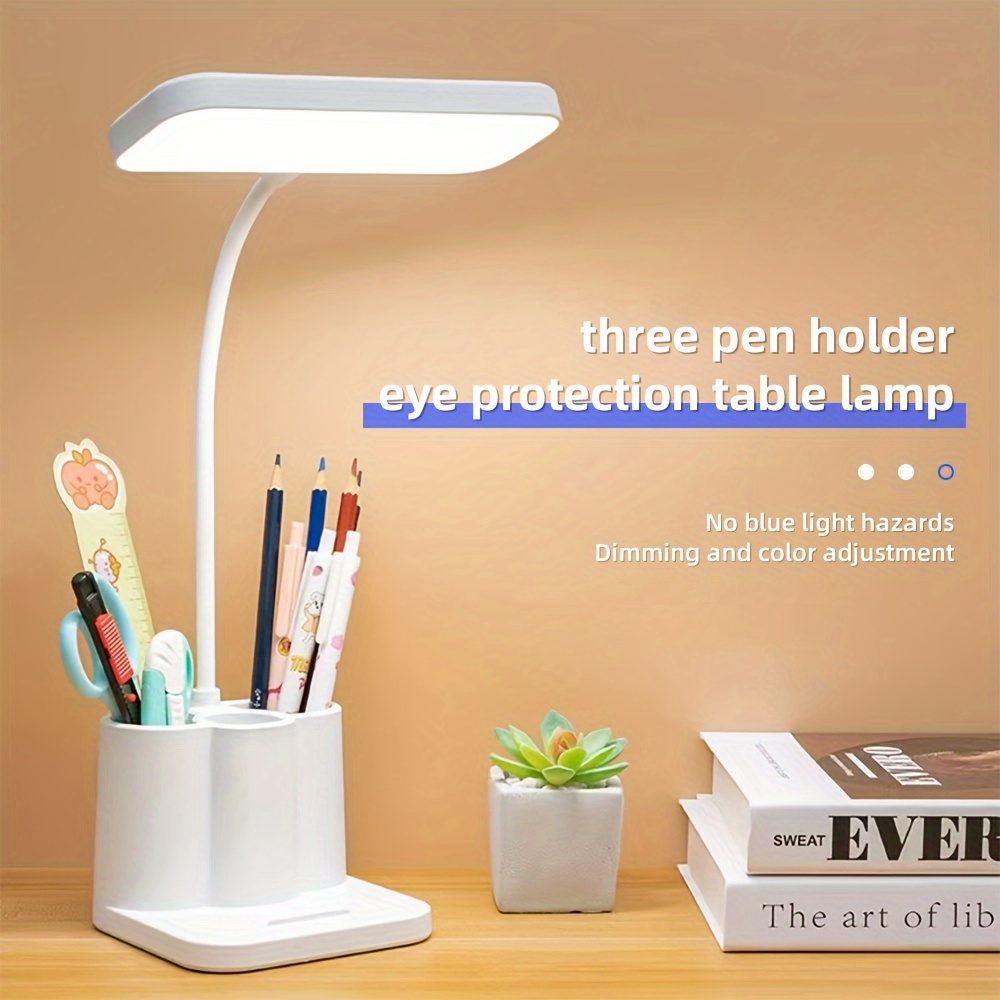Dimmable LED Night Light, USB Rechargeable Table Lamp, Touch Desk Lamp with Eye Protection for Bedroom