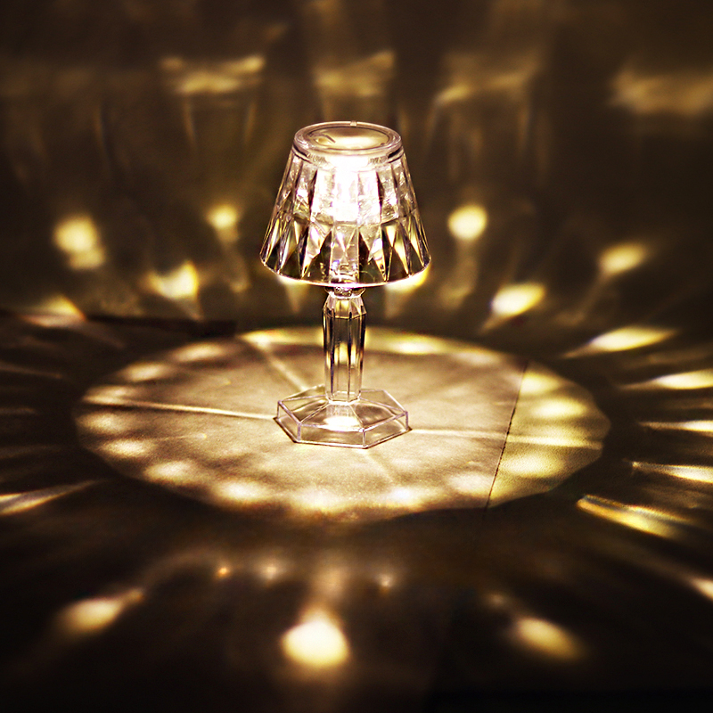 Mini Crystal Table Lamp Color Changing LED Night Light for Bedroom, Dinner, Bar, Party, and Christmas Decorations