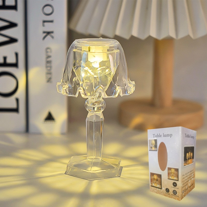 Mini Crystal Table Lamp Color Changing LED Night Light for Bedroom, Dinner, Bar, Party, and Christmas Decorations