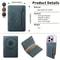 Magnetic Phone Case Credit Card Wallet, Faux Leather, Strong Magnet for Secure ID & Credit Card Storage