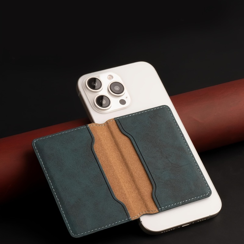 Magnetic Phone Case Credit Card Wallet, Faux Leather, Strong Magnet for Secure ID & Credit Card Storage