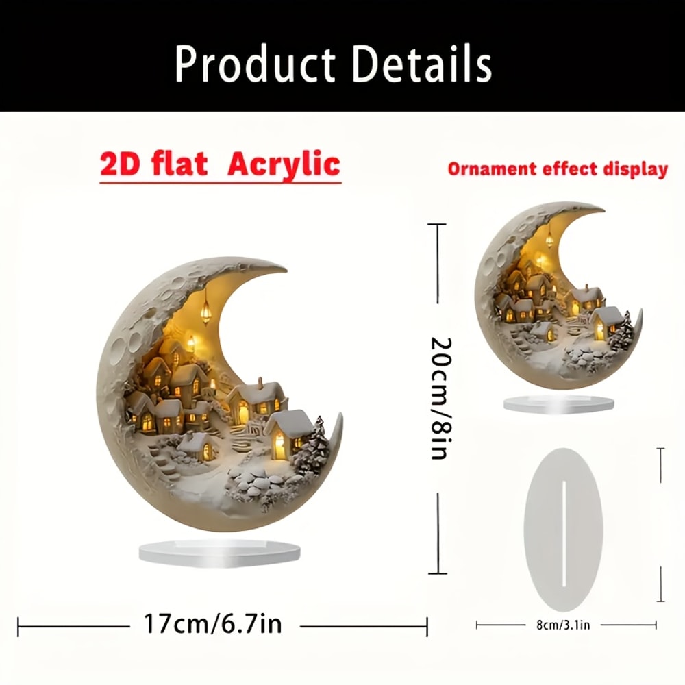 DIY Christmas Tree Desktop Ornament Acrylic Merry Christmas Signs Plaque New Years Party Gift 2