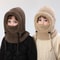 Windproof Warm Hat Scarf Kid Plush Balaclava Hats Adjustable Ear Protection Cap 2