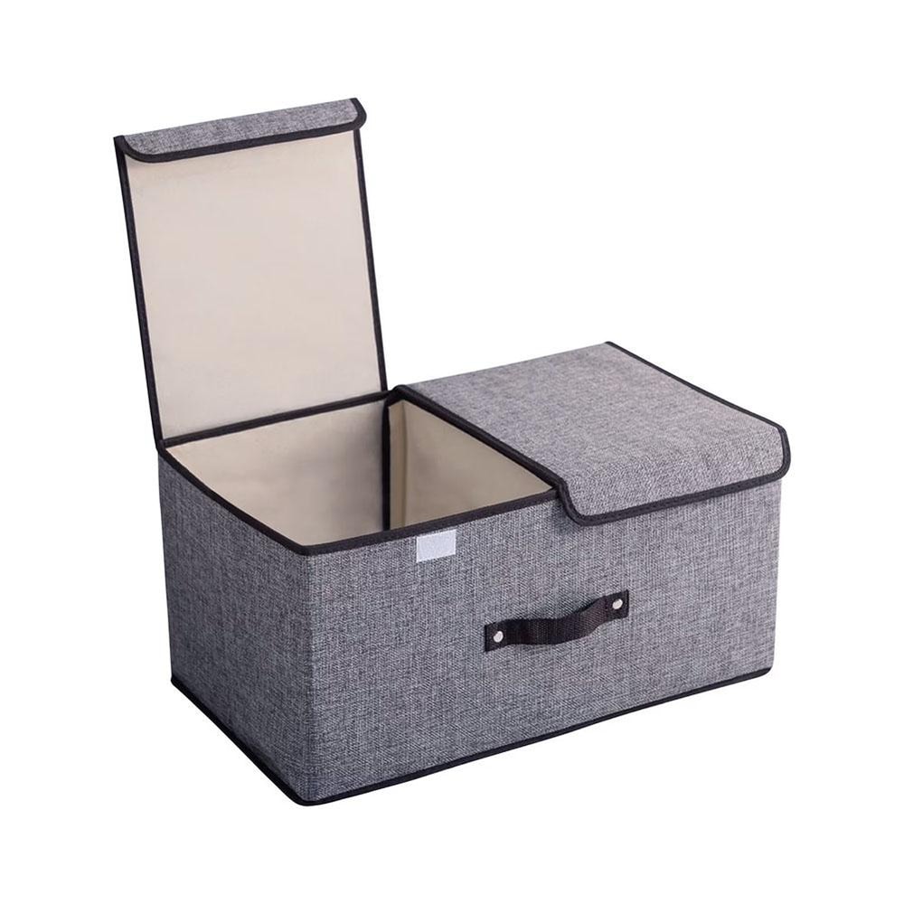 Large Double Lid Organizer Non Woven Fabric Foldable Storage Box Bedroom Arrangement For Underwear 5