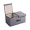 Large Double Lid Organizer Non Woven Fabric Foldable Storage Box Bedroom Arrangement For Underwear 5