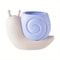 Snail-Shaped Pen Holder, ABS Multi-Functional Desktop Stationery, Makeup Brush Storage