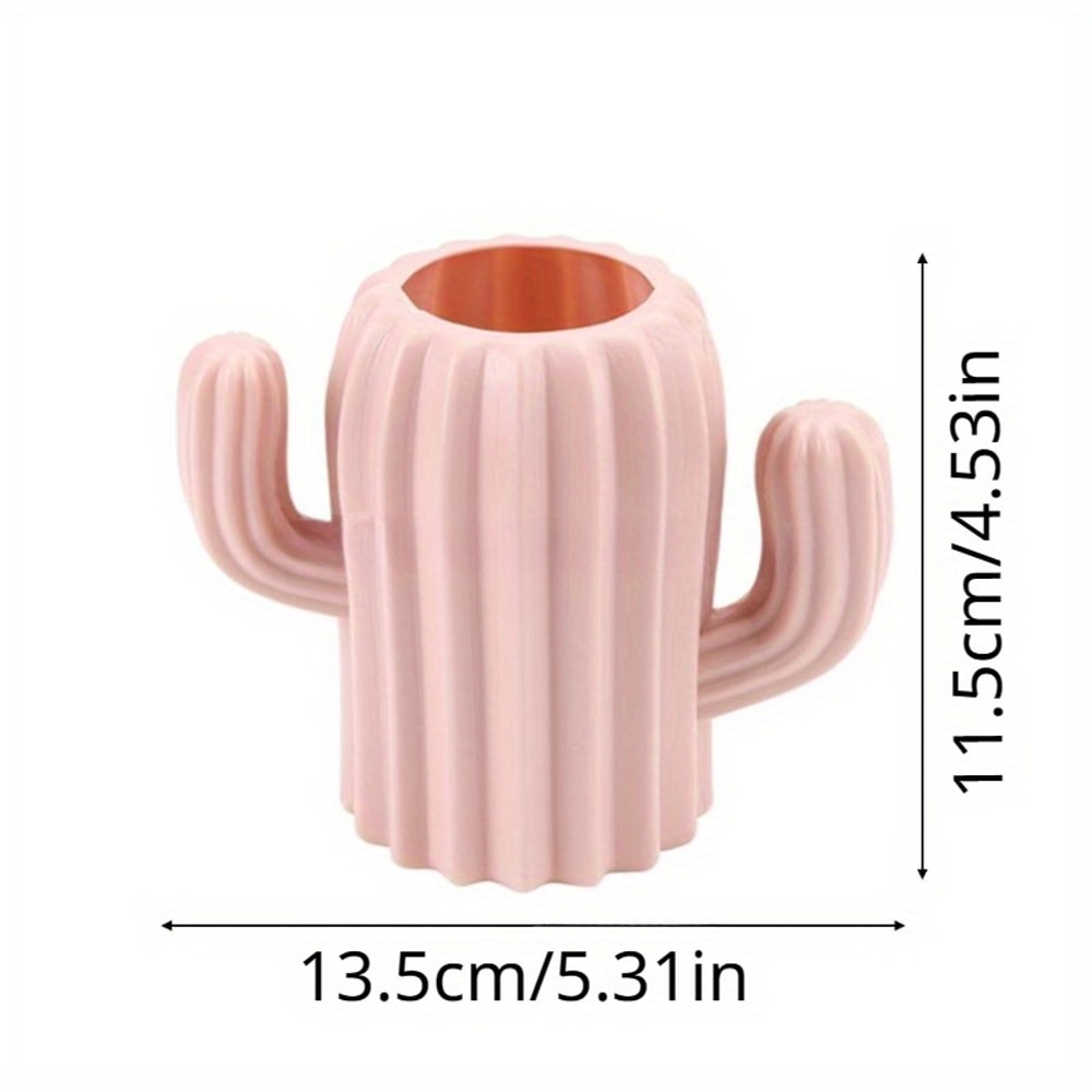 Cactus Pen Holder Desktop Organizer Container Stationery Office Decor 3