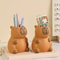 Cute Capybara Pen Holder, Makeup Brush Organizer, Perfect Storage Solution for Office Desk Decor