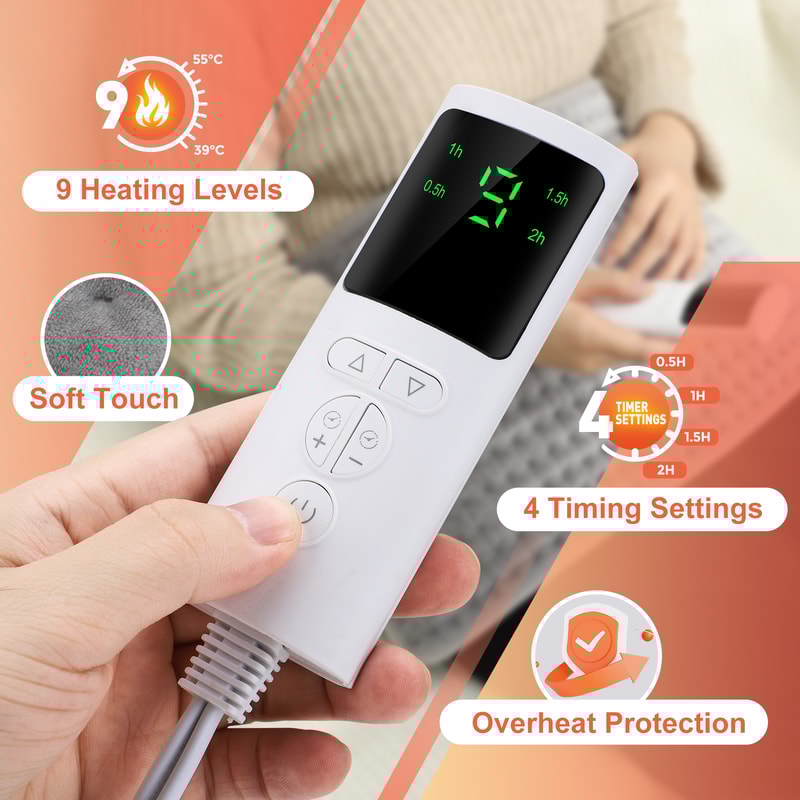 Electric Waist Brace With Adjustable Temperature Back Heating Support Belt Lumbar Support Pad Warm 2