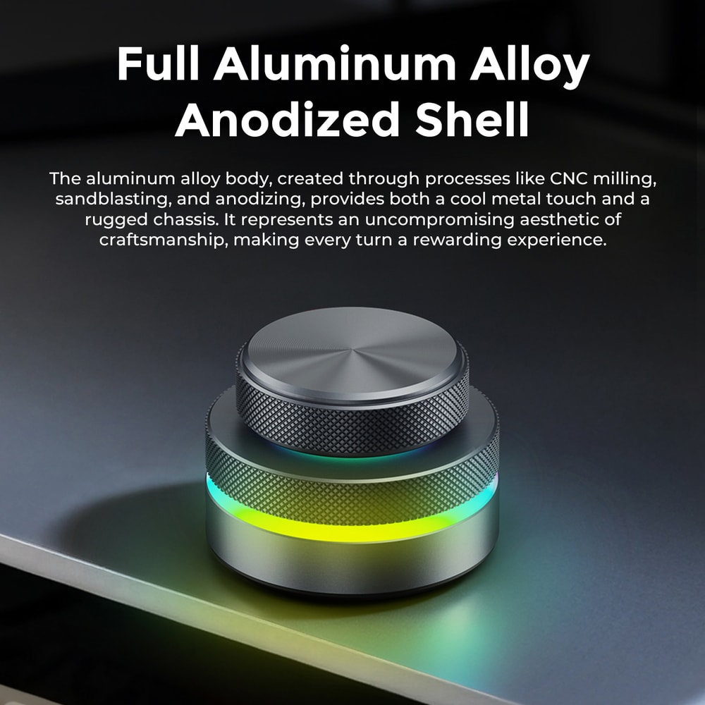 Wireless Custom Keyboard RGB DualLayer Knob Multimedia Control For Office Video Audio Editing 2