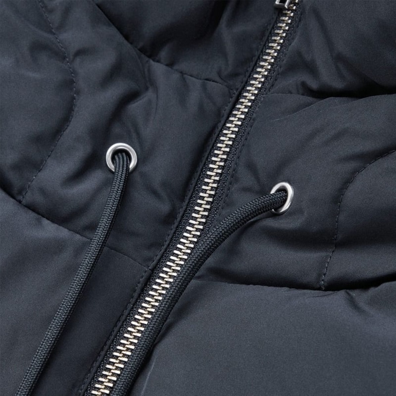 Womens Ultralight Down Hooded Hats Drawstring Neck Cover Removable Scarf Zipper Coat Balaclava Hat 1