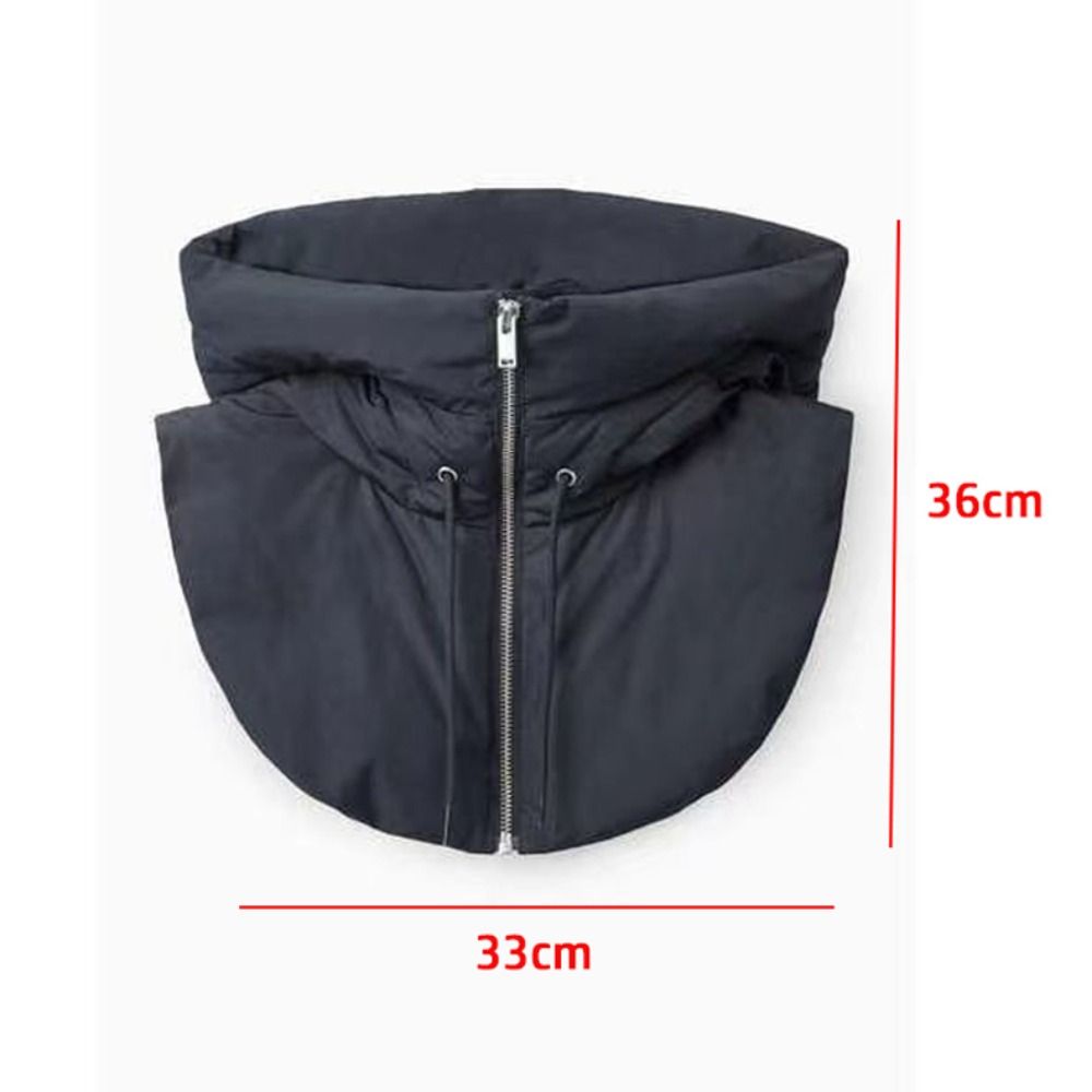 Womens Ultralight Down Hooded Hats Drawstring Neck Cover Removable Scarf Zipper Coat Balaclava Hat 3