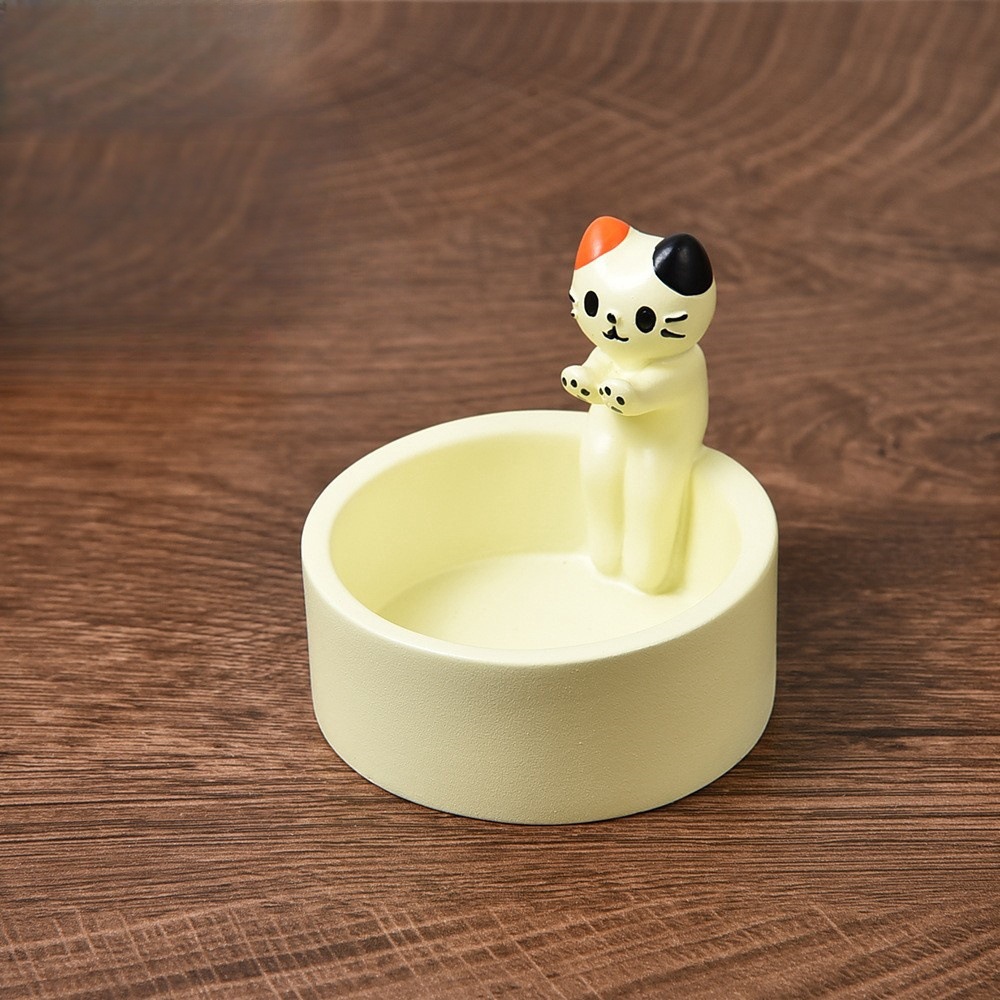 Creative Aromatherapy Candle Holder Kitten Candle Holder Cute Cat Candlestick Durable High Temp Car
