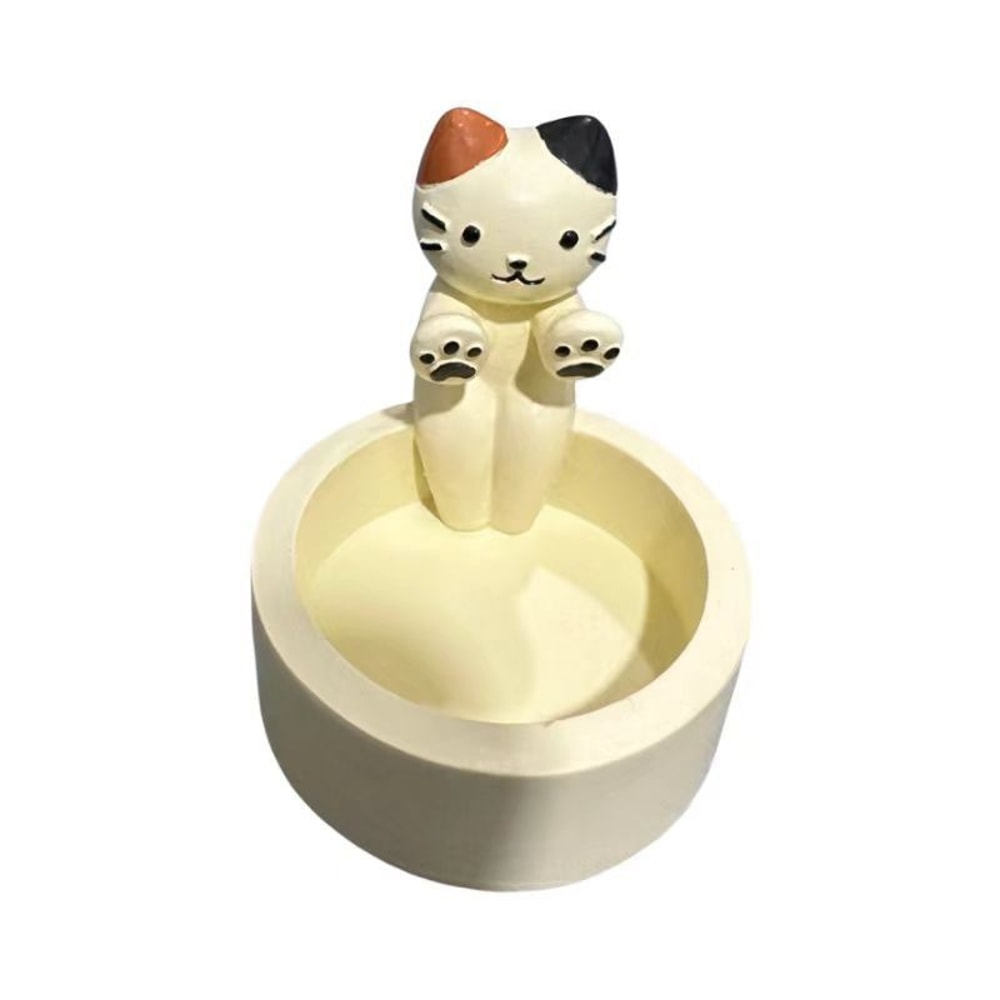 Creative Aromatherapy Candle Holder Kitten Candle Holder Cute Cat Candlestick Durable High Temp Car