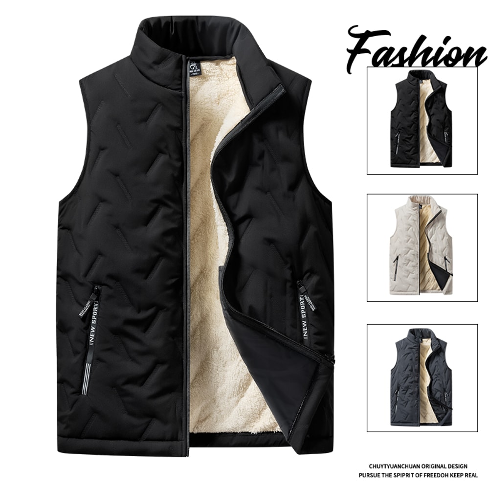 Casual Multifunctional Plus Size Warm Mens Cotton Vest Jacket Autumn And Winter Fashion Sleeveless 0
