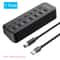 USB Hub with RGB Lights, 5Gbps Speed, Individual On/Off Switch Docking Station